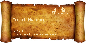 Antal Morgan névjegykártya